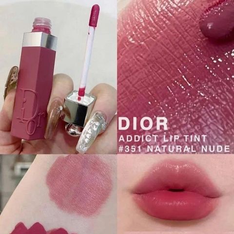 Son Dior Addict Lip Tint 351 Natural Nude - Son Dưỡng Môi Hồng Khô Cao Cấp, Lớp Son Mỏng Tự Nhiên, Độ Bền Màu Tuyệt Vời