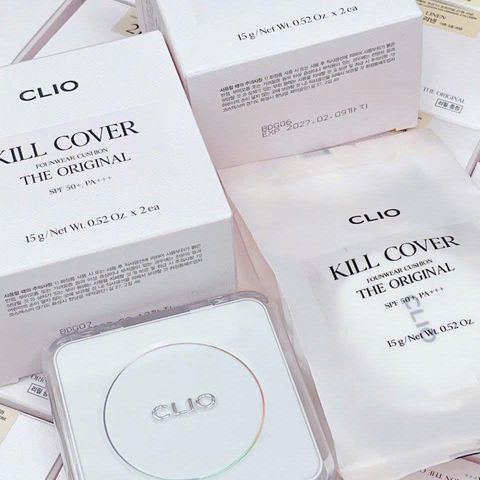 Phấn Nước CLIO Kill Cover Founwear Cushion The Original SPF50+ PA, Kem Nền Dễ Dàng Dùng Cho Da Dầu - Gọn Nhẹ, Hoàn Hảo, Đẹp Tự Nhiên