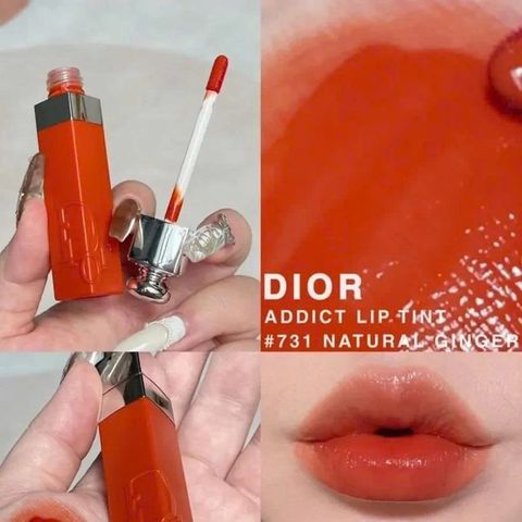 Son Dior Addict Lip Tint 731 Natural Ginger - Son Môi Màu Cam Gạch Dưỡng Ẩm Cao Cấp Chính Hãng từ Dior