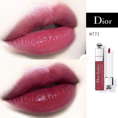 Son Dior Addict Lip Tattoo 771 - Son Môi Dưỡng Ẩm Màu Đỏ Berry Bền Màu, Đặc Biệt Cho Phái Đẹp