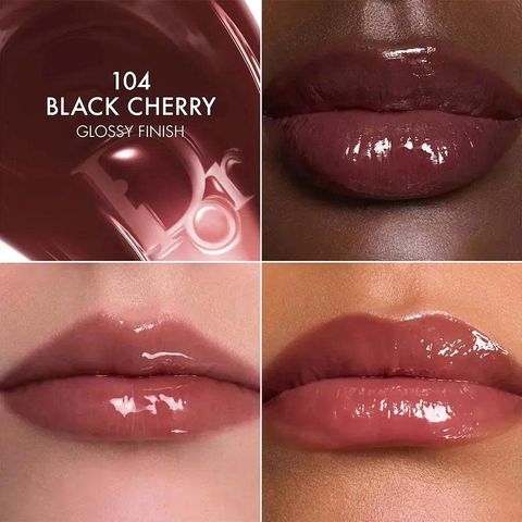 Son Dưỡng Dior Addict Lip Glow Butter 104 Black Cherry - Son Dưỡng Môi Đỏ Cherry Sang Trọng, Giữ Ẩm Mềm Mại, Phong Cách Thời Trang
