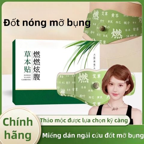 Miếng Dán Ngải Cứu Giảm Mỡ Bụng Hộp 5 Miếng - Giải Pháp Hiện Đại Cho Vóc Dáng Thon Gọn, An Toàn, Hiệu Quả