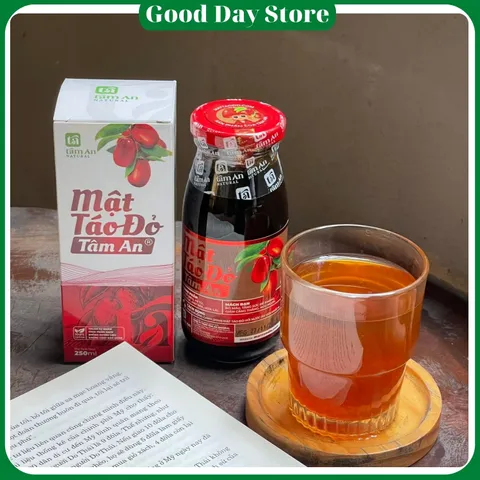 Mật táo đỏ Tâm An bổ máu,thải độc gan,an thần ngủ ngon Chai 250ml