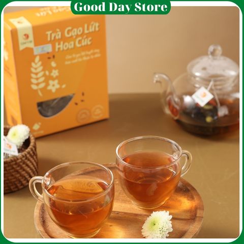 Trà Gạo Lứt Hoa Cúc Quê Việt - Thải Độc, Ngủ Ngon, Hỗ Trợ Điều Hòa Huyết Áp, Thanh Nhiệt Từ Thiên Nhiên
