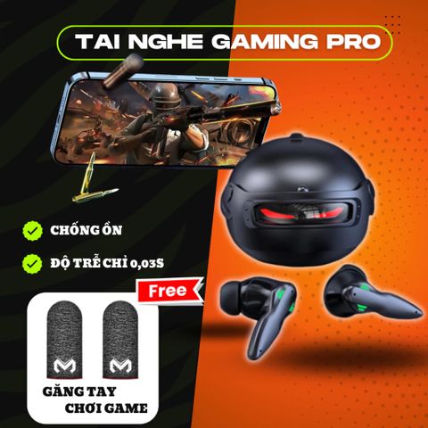 Tai Nghe Bluetooth Gaming J90 TWS V5.3 - Chống Ồn, Độ Trễ Thấp, Âm Thanh Hifi, Tặng Găng Tay Chơi Game PUBG
