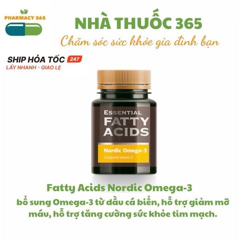 Viên uống Omega-3 Nordic Essential Fatty Acids - Hỗ trợ tim mạch, giảm mỡ máu - 30 viên/lọ nhập khẩu Nga