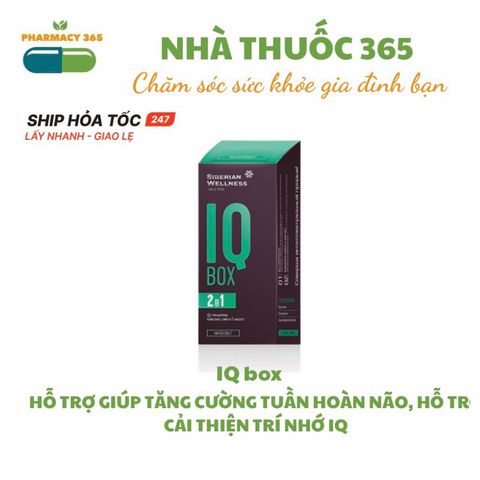 IQ Box Thực Phẩm Bảo Vệ Sức Khỏe - Hỗ Trợ Tăng Cường Tuần Hoàn Não và Cải Thiện Trí Nhớ, 30 Túi Hữu Ích