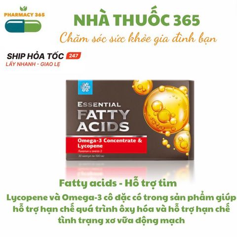Omega-3 Concentrate & Lycopene - Thực phẩm bảo vệ sức khỏe cho tim mạch, hỗ trợ xơ vữa lòng mạch - 30 viên/hộp