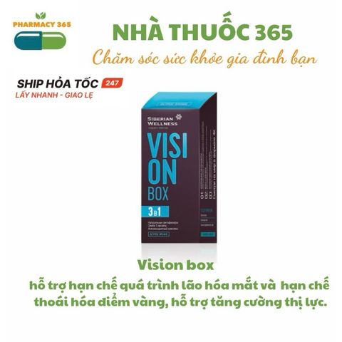 Thực phẩm bảo vệ sức khỏe Vision Box - Bổ mắt tự nhiên với Omega-3, hỗ trợ tăng cường thị lực - 30 túi, hàng chính hãng