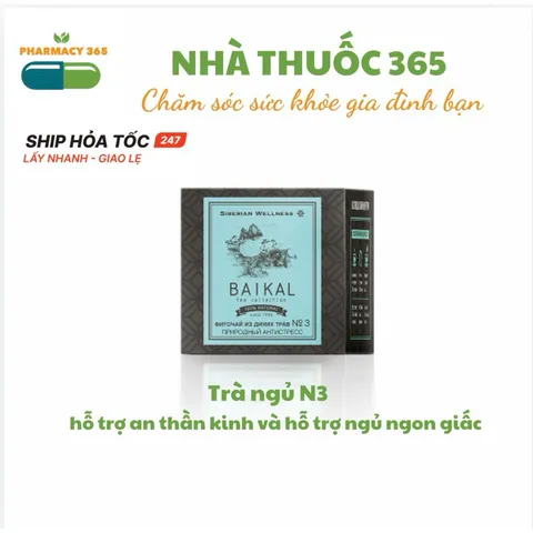 Trà Ngủ N3 Baikal Herbal Tea - 30 Túi Hỗ Trợ Giấc Ngủ Ngon, Thư Giãn Từ Thảo Mộc, Xuất Xứ Liên Bang Nga