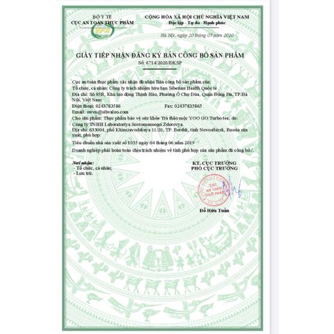 Trà Thảo Mộc Yoo Go Turbo Tea Siberian - Hỗ Trợ Giảm Cân Tự Nhiên Hiệu Quả - Hộp 30 Gói Thảo Dược Chất Lượng Cao