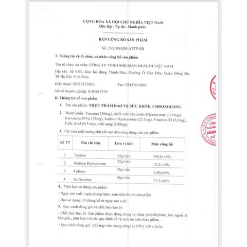 Thực phẩm bảo vệ sức khỏe Chronolong - Cân bằng nội tiết tố nữ, làm đẹp da tóc móng - 30 viên, hàng chính hãng Nga