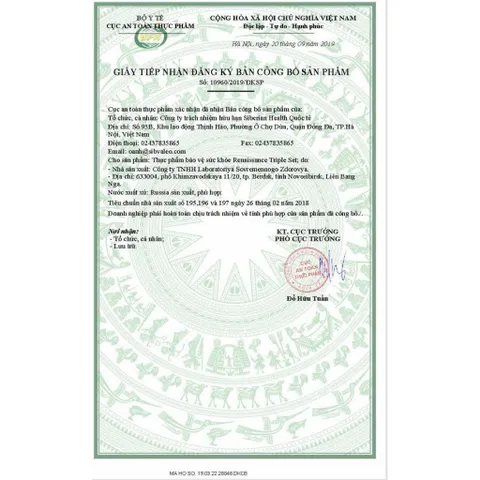 Bộ 3 Thanh Lọc Thải Độc Siberian Renaissance Triple Set - Giải Pháp Tự Nhiên Cho Sức Khỏe & Tươi Trẻ - Cải Thiện Chức Năng Gan Thận