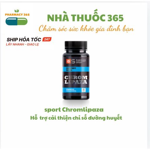 Chromlipaza Hỗ Trợ Tiểu Đường - Thực Phẩm Bảo Vệ Sức Khỏe Từ Mướp Đắng, Sâm Siberia, Trà Xanh - 60 Viên/Lọ
