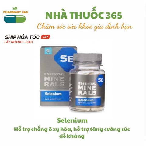 Thực phẩm Bảo Vệ Sức Khỏe Essential Minerals Selenium Siberian 60 Viên - Hỗ Trợ Tăng Cường Sức Đề Kháng và Chống Ôxy Hóa