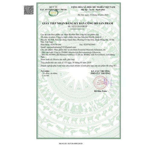 Thực phẩm Bảo Vệ Sức Khỏe Essential Minerals Selenium Siberian 60 Viên - Hỗ Trợ Tăng Cường Sức Đề Kháng và Chống Ôxy Hóa