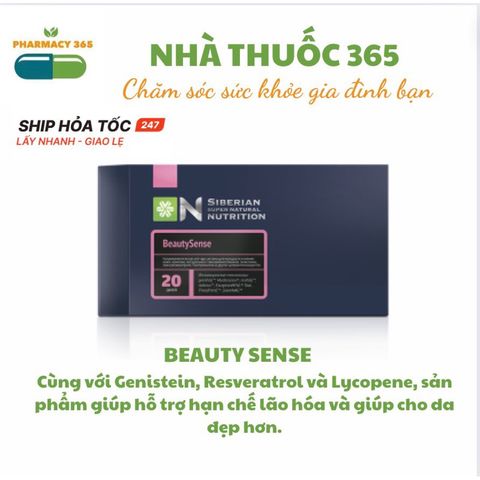 Thực phẩm bảo vệ sức khỏe Siberian Super Natural Nutrition BeautySense - Hỗ trợ làm đẹp và chống lão hóa - 20 túi 3 viên/túi