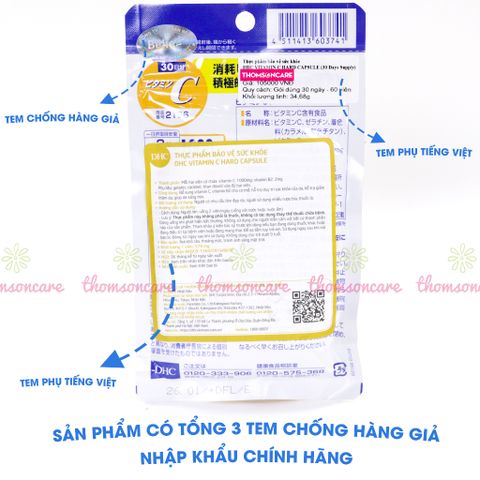 Combo trắng da Lcystine, DHC Vitamin C giúp đẹp da, giảm rụng tóc - Coenzym Q10, l crystine L cistin