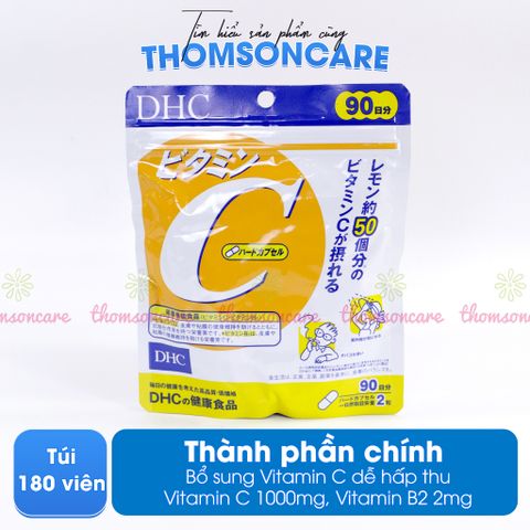 Combo trắng da Lcystine, DHC Vitamin C giúp đẹp da, giảm rụng tóc - Coenzym Q10, l crystine L cistin