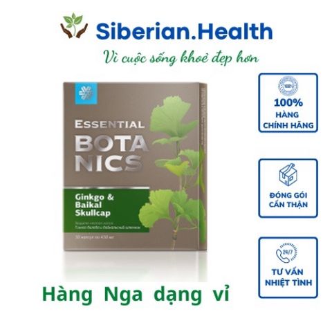 Thực phẩm bổ não Essential Botanics Ginkgo & Baikal Skullcap - Tăng cường trí nhớ - 30 viên, Hỗ trợ cải thiện tuần hoàn não