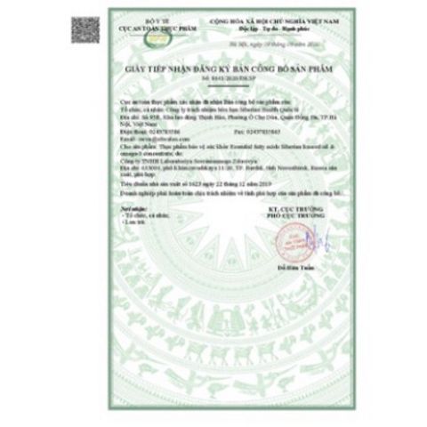 Dầu hạt lanh Siberian Omega-3 Concentrate - Hỗ trợ sức khỏe tim mạch, 30 viên/hộp, Chống oxy hóa hiệu quả