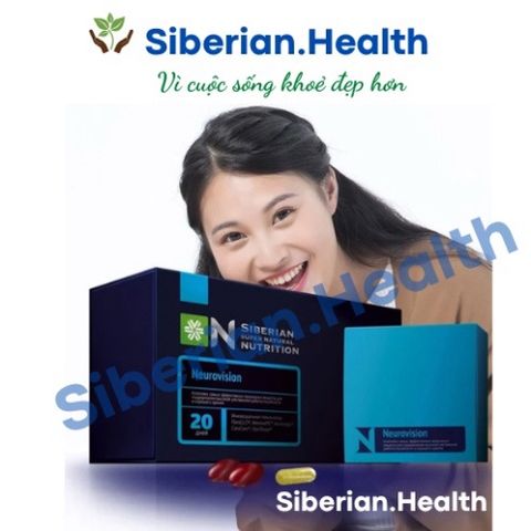 Thực phẩm Bổ Não và Bảo Vệ Mắt Siberian Super Natural Nutrition Neurovision - 20 Gói Tăng Cường Trí Nhớ và Sức Khỏe Tinh Thần