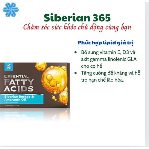 Dầu Borage & Amaranth Hỗ Trợ Sức Khỏe Tim Mạch - 30 Viên Essential Fatty Acids Từ Siberia Giúp Tăng Cường Đề Kháng