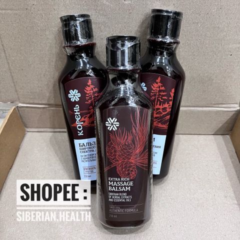 Dầu Massage Balsam Siberian Extra Rich 250ml - Chiết Xuất Thảo Mộc Tự Nhiên, Chăm Sóc Da Toàn Diện, Thư Giãn Cảm Giác