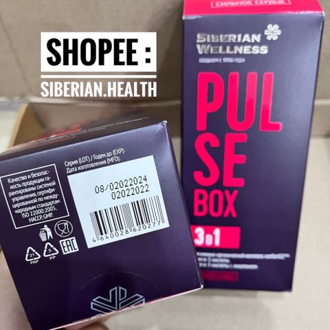 Hỗ Trợ Tim Mạch Pulse Box - Siberian Wellness Giảm Nguy Cơ Xơ Vữa Động Mạch, Chống Đột Quỵ, Hỗ Trợ Đồng Máu, Tăng Cường Sức Khỏe Tim Mạch