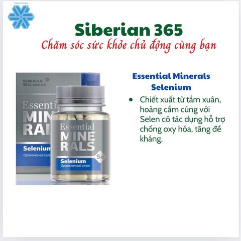 Thực phẩm bảo vệ sức khỏe Essential Minerals Selenium – Tăng cường sức đề kháng với Selen – 60 viên hỗ trợ chống ô xy hóa