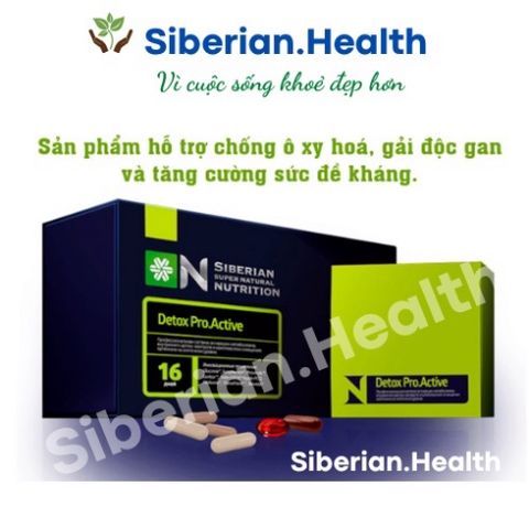 Detox Pro.Active Siberian Super Natural Nutrition - Giải Độc Gan, Chống Oxy Hóa, Tăng Cường Sức Đề Kháng - 16 Gói
