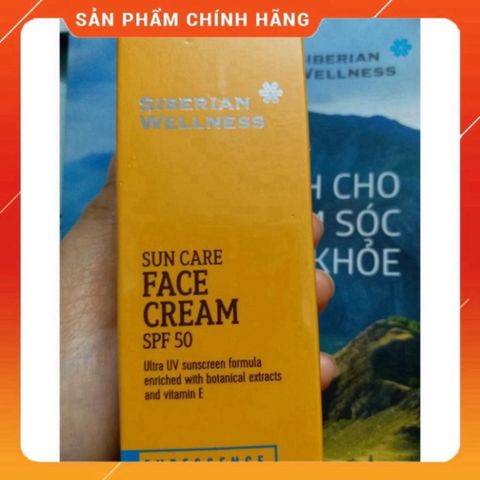 Kem Chống Nắng Siberian Wellness SPF 50 - Bảo Vệ Da Mặt, Ngăn Ngừa Tia UVA/UVB - 50ml, Chăm Sóc Da Mặt Mềm Mại