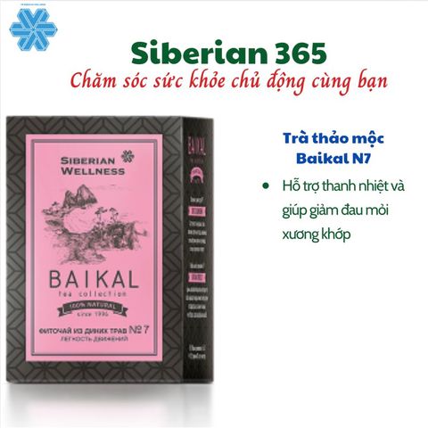 Trà thảo mộc Baikal Tea Collection N7 - 30 gói bổ trợ sức khỏe xương khớp, giảm đau, hỗ trợ thanh nhiệt - Hàng Nga chính hãng