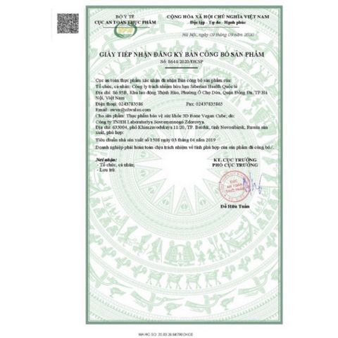 Viên Đạm Tương Trợ Xương 3D Bone Vegan - 30 Gói Hỗ Trợ Canxi & Vitamin D2 Giúp Xương Khỏe Mạnh, Phòng Ngừa Loãng Xương