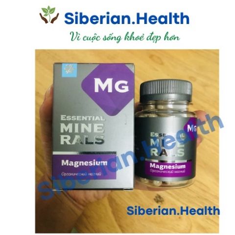 Essential Minerals Magnesium bổ sung Magiê hỗ trợ giảm căng thẳng và ngủ ngon- SIBERIAN WELLNESS – 60 viên