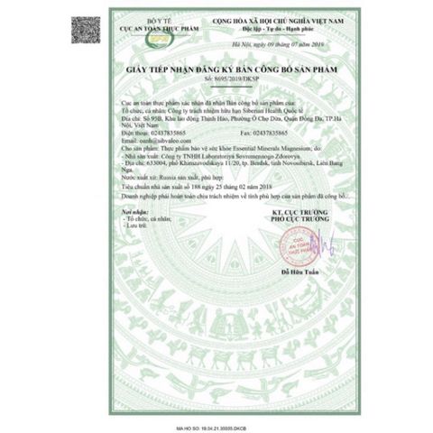 Essential Minerals Magnesium bổ sung Magiê hỗ trợ giảm căng thẳng và ngủ ngon- SIBERIAN WELLNESS – 60 viên