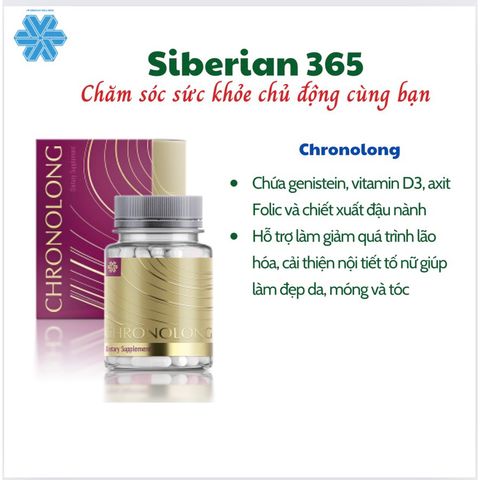 Hormone Chronolong - Viên Tăng Cường Nội Tiết Tố Nữ, Làm Đẹp Da, Chống Lão Hóa, Mờ Nám - Hộp 30 Viên Siberian Wellness