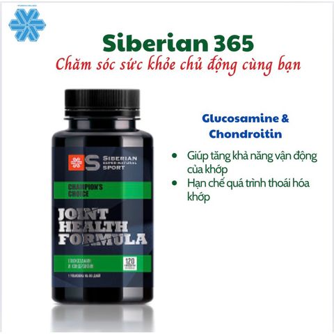 Glucosamine và Chondroitin Siberian Supernatural Sport - 120 Viên Ngừa Đau Khớp, Hỗ Trợ Sức Khỏe Xương Khớp