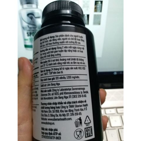 Glucosamine và Chondroitin Siberian Supernatural Sport - 120 Viên Ngừa Đau Khớp, Hỗ Trợ Sức Khỏe Xương Khớp