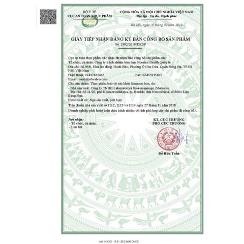 Thực phẩm Bảo Vệ Sức Khỏe Immuno Box Tăng Cường Đề Kháng - 30 Túi Hỗ Trợ Chống Cảm Cúm Nhập Khẩu Nga