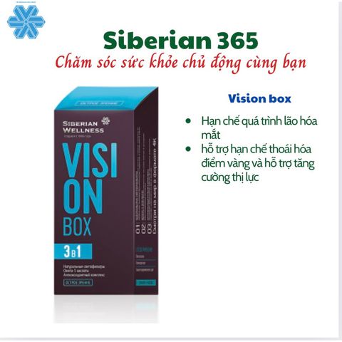 Thực phẩm bảo vệ sức khỏe Vision Box - Hỗ trợ thị lực - Bổ mắt Omega-3 tự nhiên - 30 túi, date T2/2026