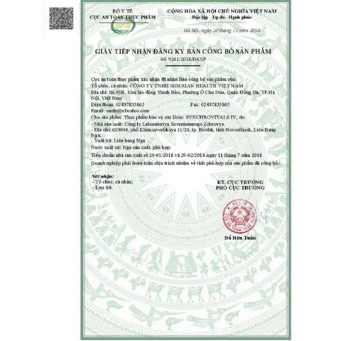 Thực phẩm bảo vệ sức khỏe hỗ trợ gan Synchrovitals IV Siberian Wellness - 60 viên, chiết xuất thảo mộc tự nhiên, hạn sử dụng T2/2026