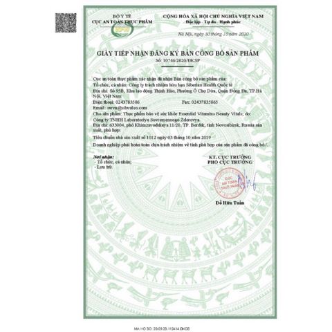 Thực phẩm bảo vệ sức khỏe Essential Vitamins 3 - Vitamin Beauty Vitals Siberian 30 viên - Hỗ trợ chống lão hóa và tăng cường sức khỏe
