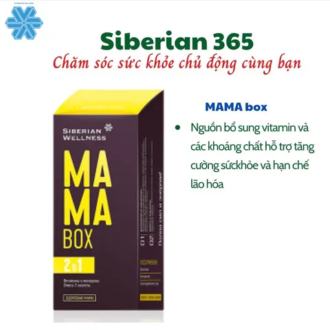 [Hỗ trợ bà bầu] Viên uống cho mẹ bầu và mẹ sau sinh MAMA BOX Siberian Wellness 30 túi