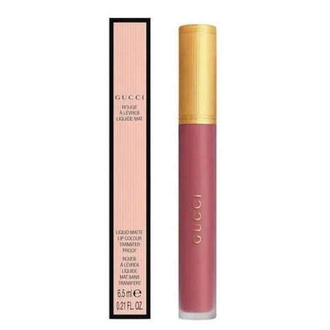 Son Kem Lì Gucci Rouge Liquid Matte 413 Cornelia Pink - Màu Hồng Khô Sang Trọng, Độ Bám Màu Tốt, Dưỡng Ẩm Mềm Mại