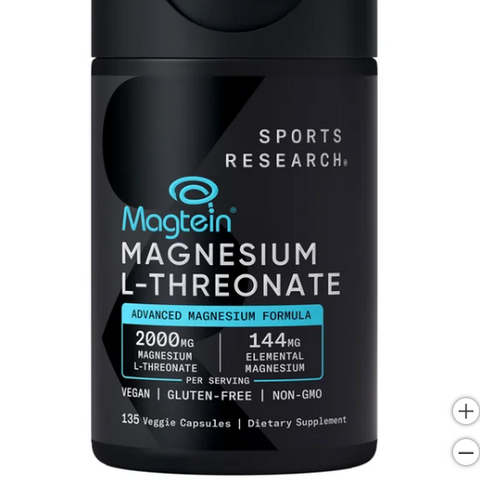 Viên uống bổ sung Magie Sports Research 135 viên- Magtein Magnesium L-Threonate, hàng Mỹ