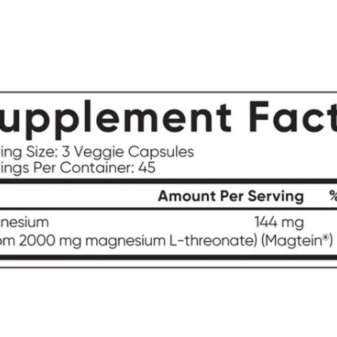 Viên uống bổ sung Magie Sports Research 135 viên- Magtein Magnesium L-Threonate, hàng Mỹ
