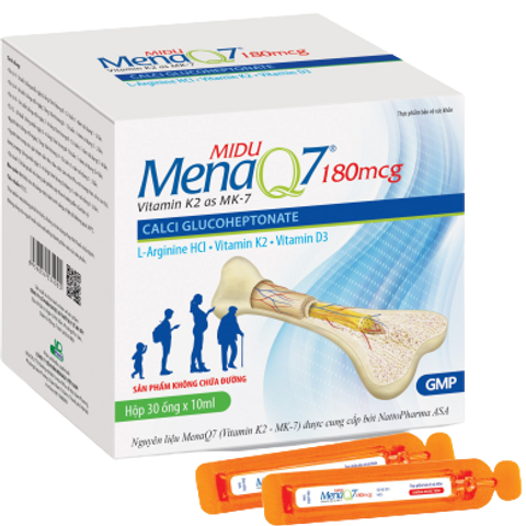 Midu MenaQ7 180mcg - Thực Phẩm Bổ Sung Phát Triển Chiều Cao Cho Trẻ Em Và Người Lớn - Giúp Xương Khỏe Mạnh, Tăng Cường Canxi
