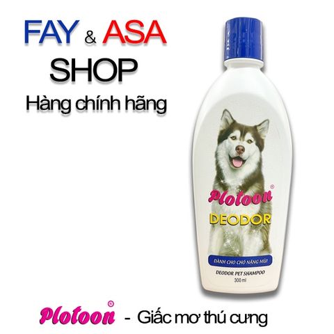 Dầu Tắm Cho Chó Mèo Plotoon Deodor 300ml - Khử Mùi Hôi, Giữ Ẩm Làm Mượt Lông Thú Cưng