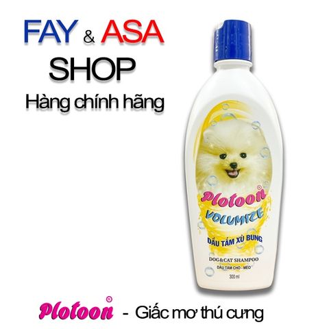 Dầu Tắm Plotoon Volumize Cho Thú Cưng - Xù Bung, Mượt Mà Từ Chiết Xuất Thiên Nhiên, Chăm Sóc Lông Dễ Chải, Giảm Rụng Lông